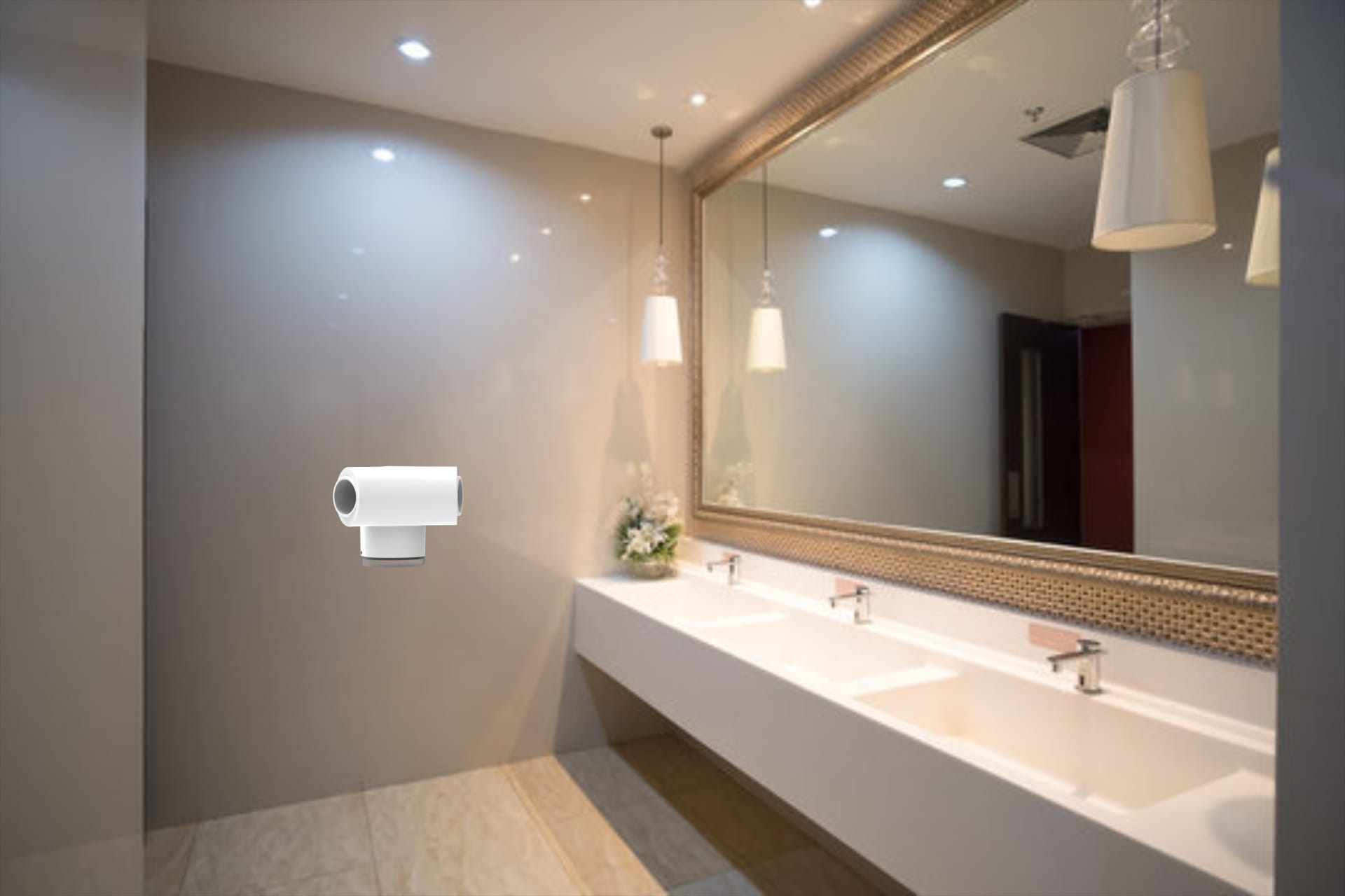 XLOO-VORTEX-HAND-DRYER in toilet