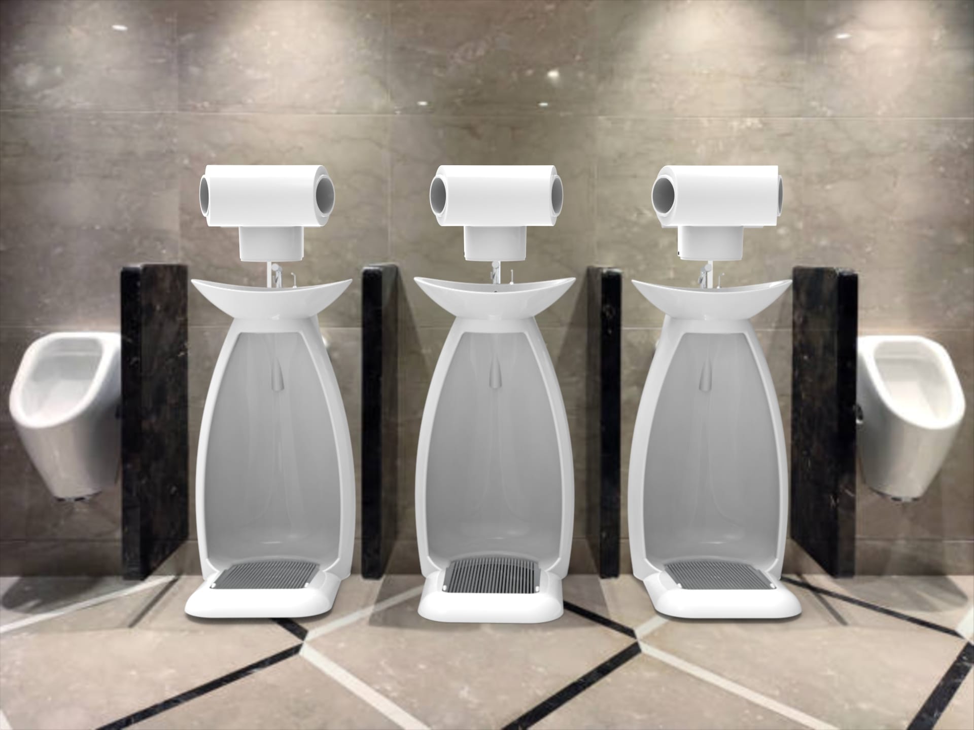 XLOO-VORTEX-HAND-DRYER in toilet